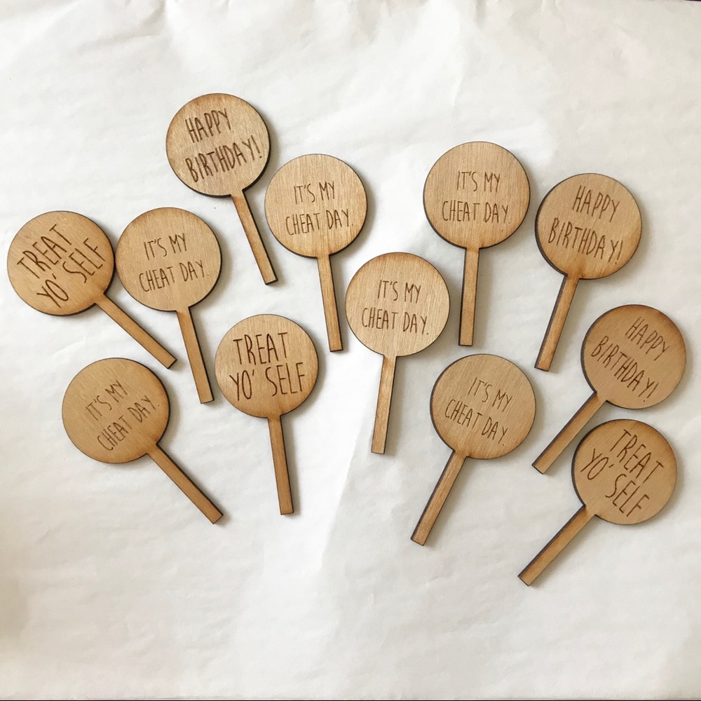 Happy Birthday Cupcake Toppers - 12 pcs